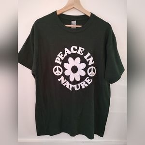 Peace in Nature Graphic Tee- Size L, NWT